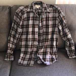 st johns bay flannel large brown